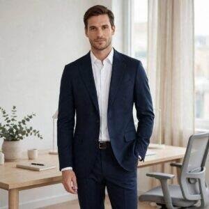 Blazer Ermenegildo Zegna Gritti azul petróleo em viscose - seleções exclusivas - Semi-Novo