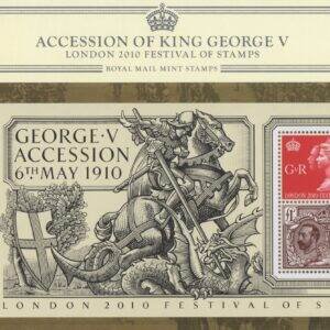 Coleção Stamps Presentations Pack da Royal Mail: Accession-of-King-George-V