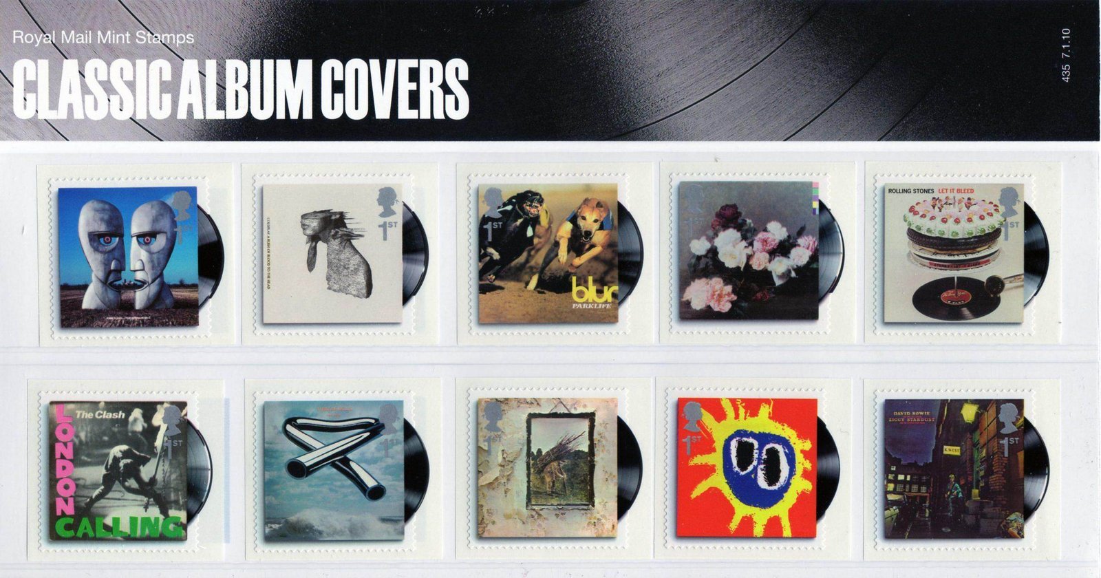 Coleção Stamps Presentations Pack da Royal Mail: Classic-Album-Covers