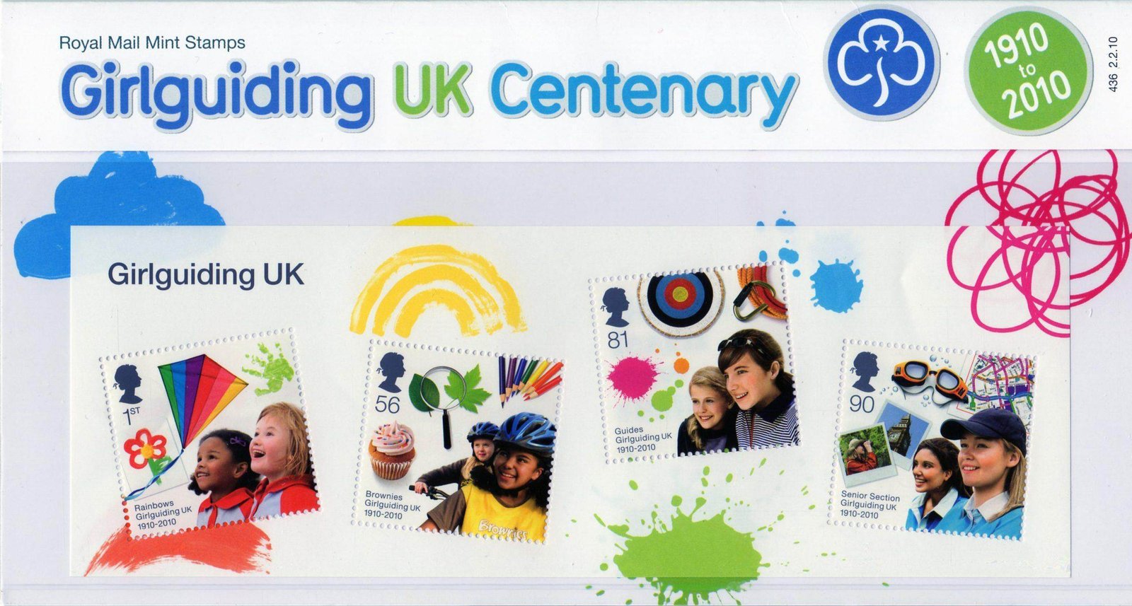 Coleção Stamps Presentations Pack da Royal Mail: Girlguiding UK Centenary