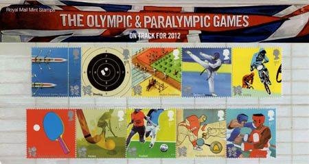 Coleção Stamps Presentations Pack da Royal Mail: Olympic-a-Paralympicgames