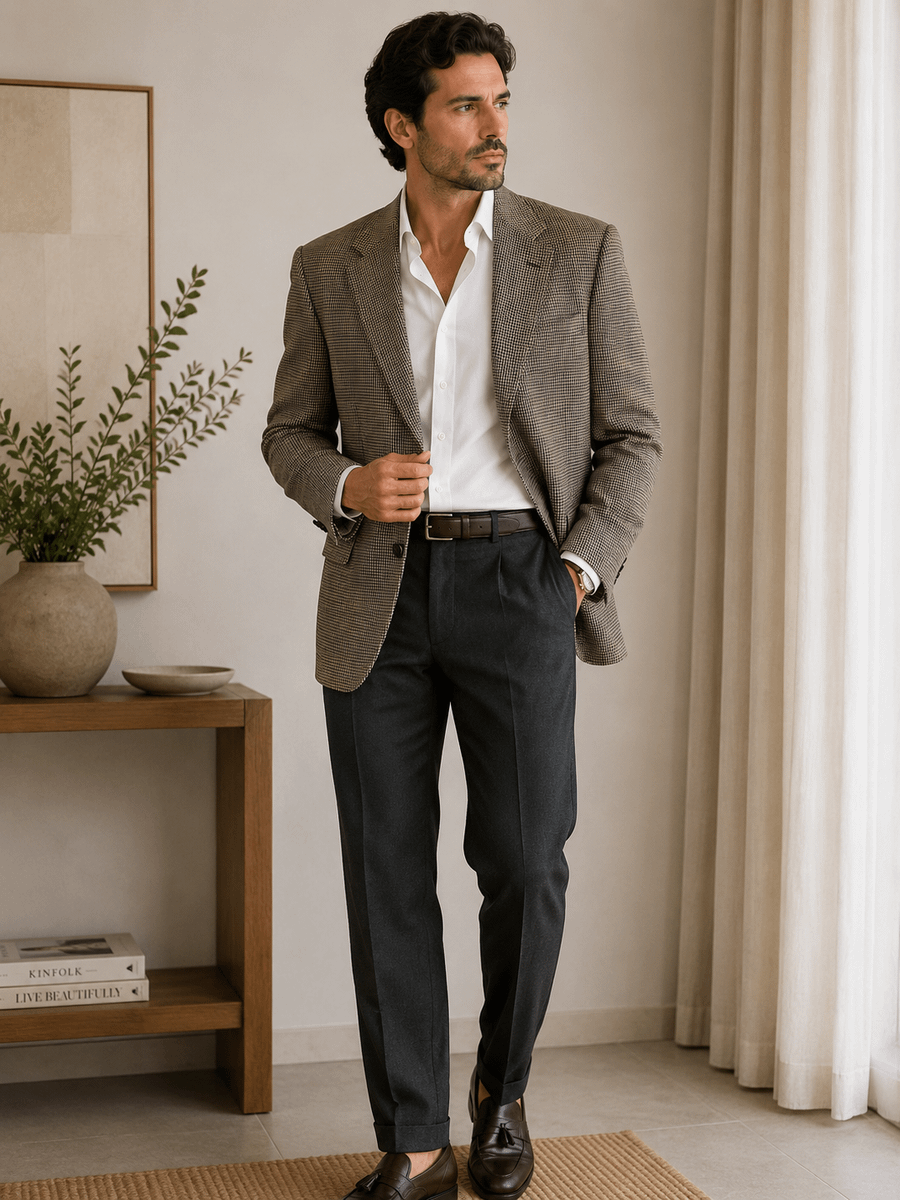 Blazer masculino xadrez Pierre Cardin Paris Premium - seleções exclusivas