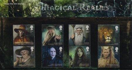 Coleção Stamps Presentations Pack da Royal Mail: Magic-Realms