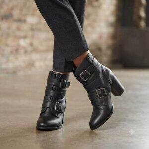 bota carmim original em couro legítimo preta luxo nº 38 - seleções exclusivas