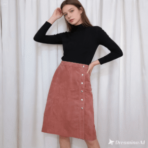 Saia Zara Couro Legítimo Midi Tam: M Moda Circular Usado